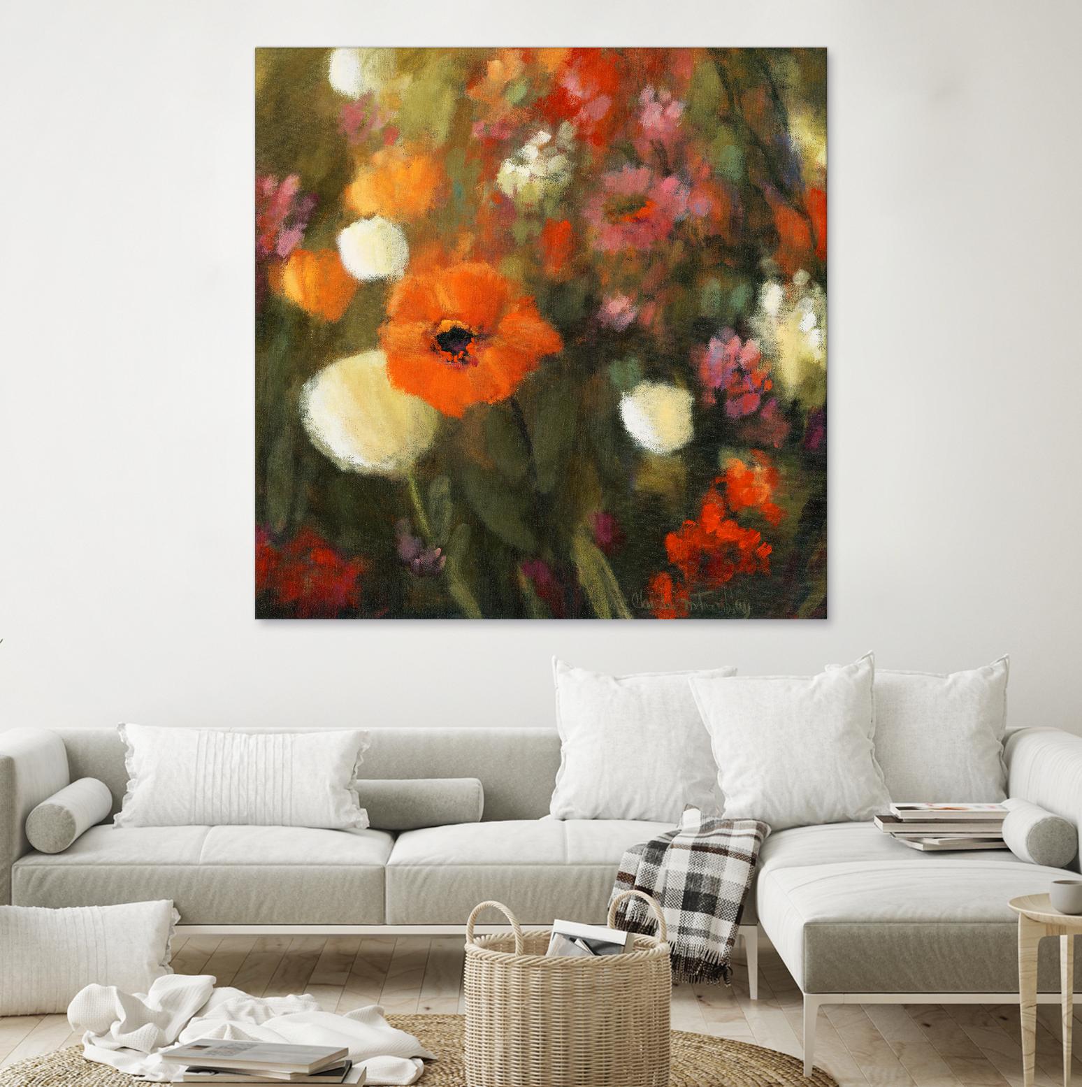 Prairie fleurie by Claude Tremblay on GIANT ART - green floral