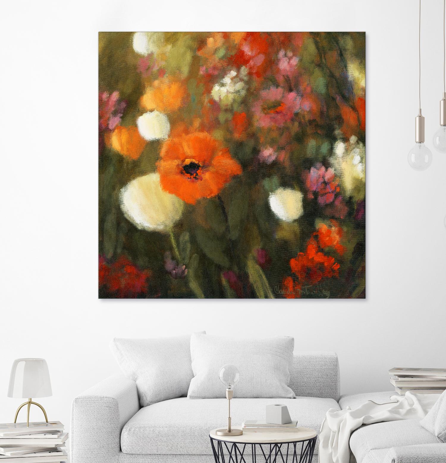 Prairie fleurie by Claude Tremblay on GIANT ART - green floral