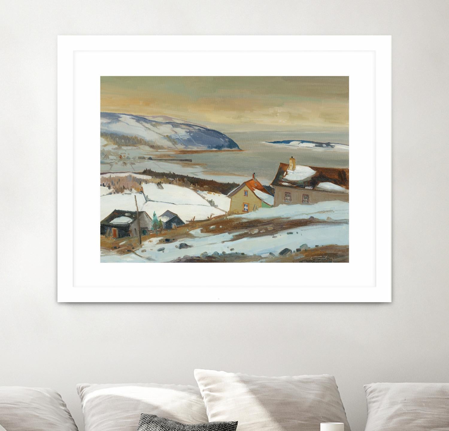 Baies St Paul II by Louis Tremblay on GIANT ART - beige landscape artistes du québec