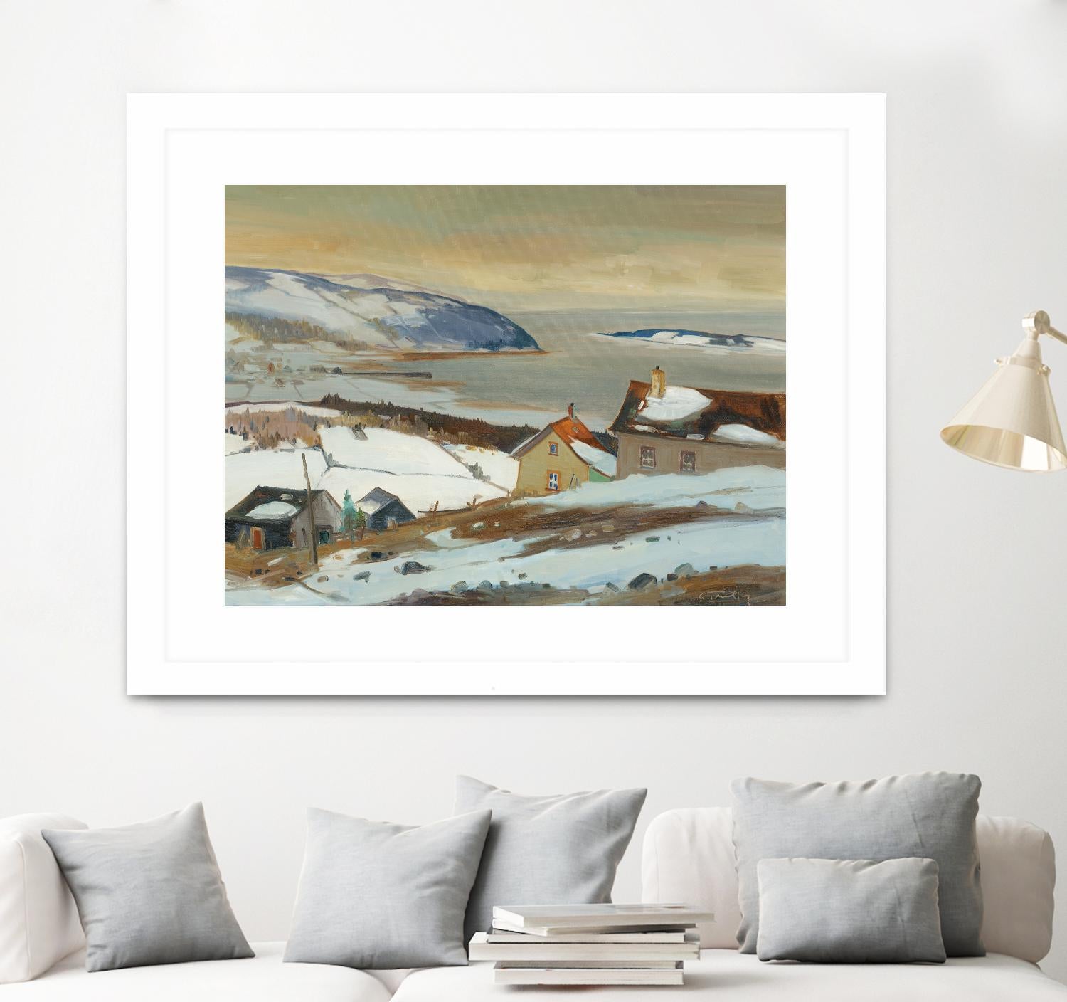 Baies St Paul II by Louis Tremblay on GIANT ART - beige landscape artistes du québec