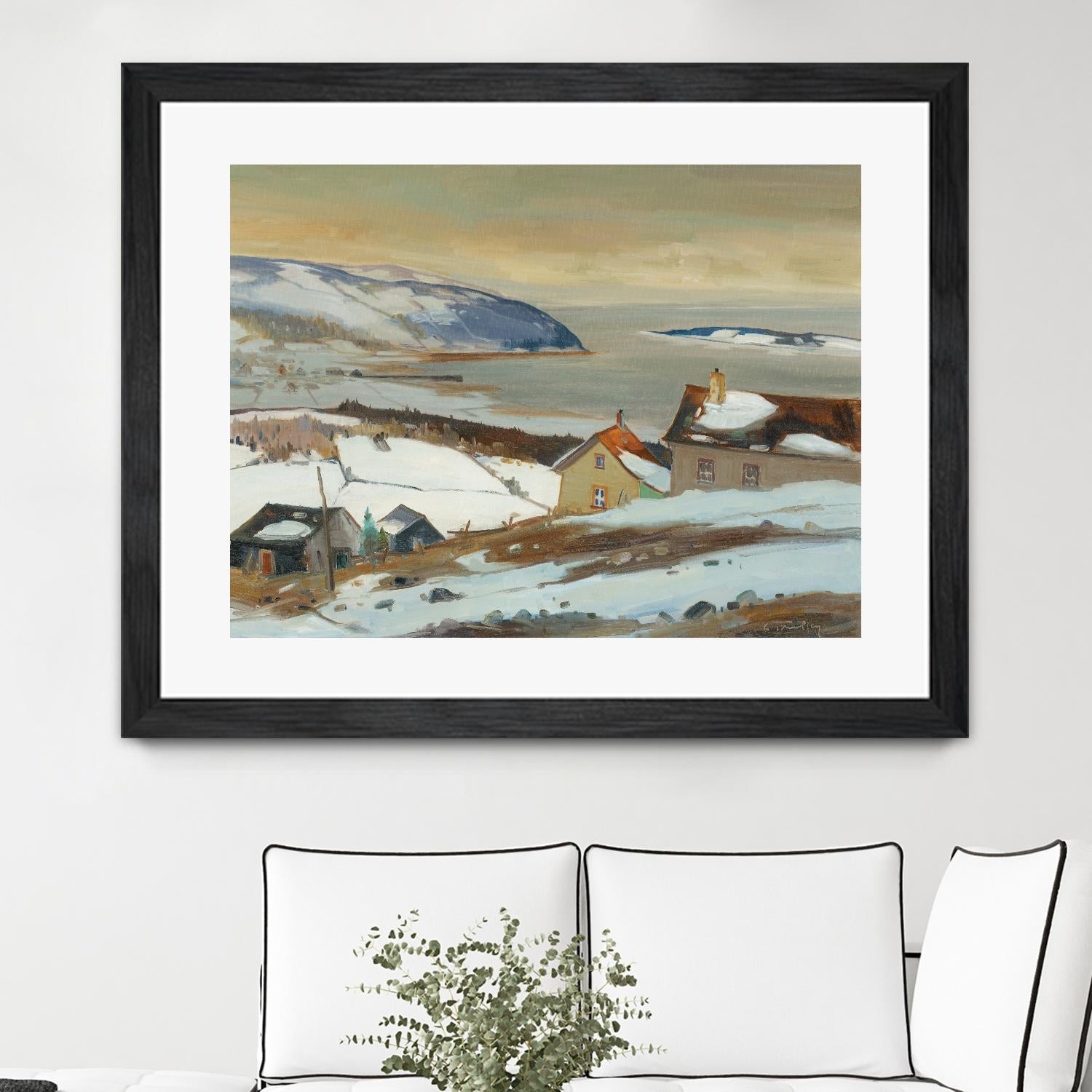 Baies St Paul II by Louis Tremblay on GIANT ART - beige landscape artistes du québec