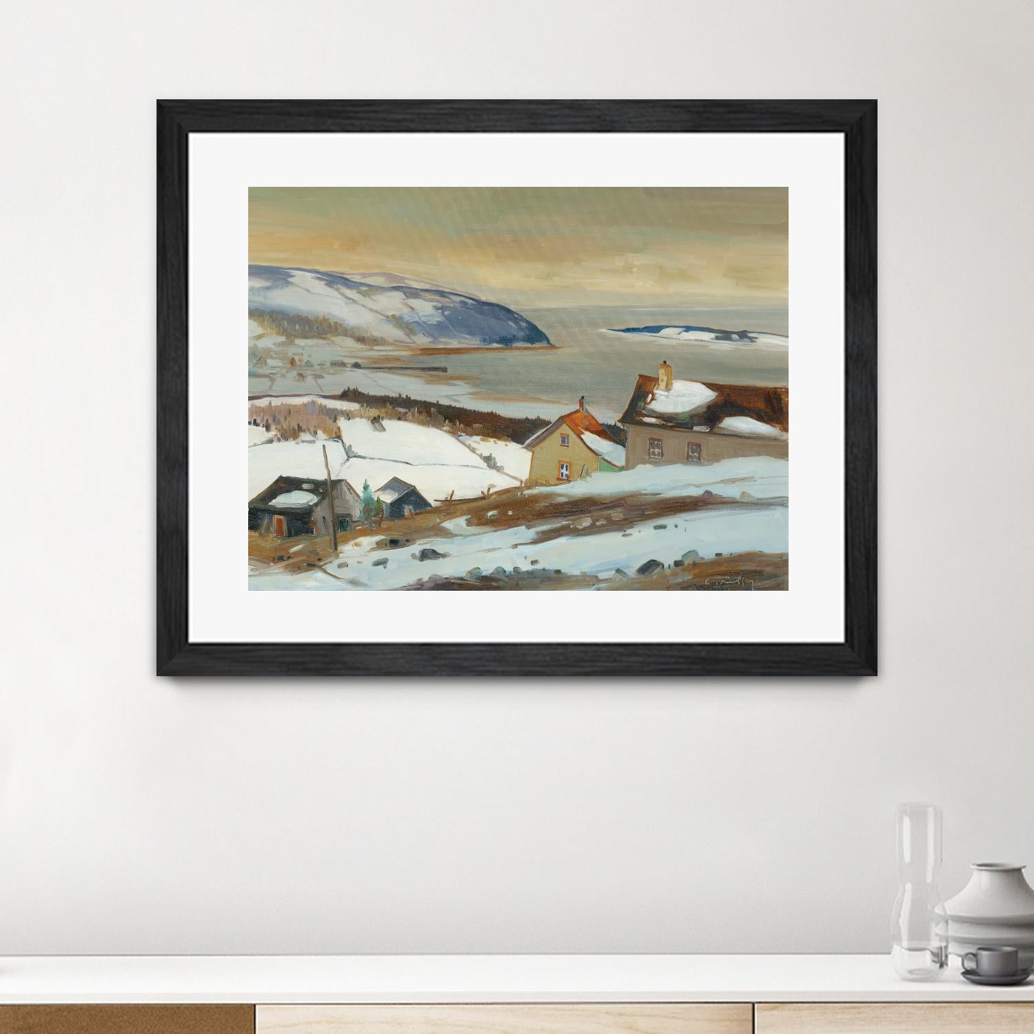 Baies St Paul II by Louis Tremblay on GIANT ART - beige landscape artistes du québec