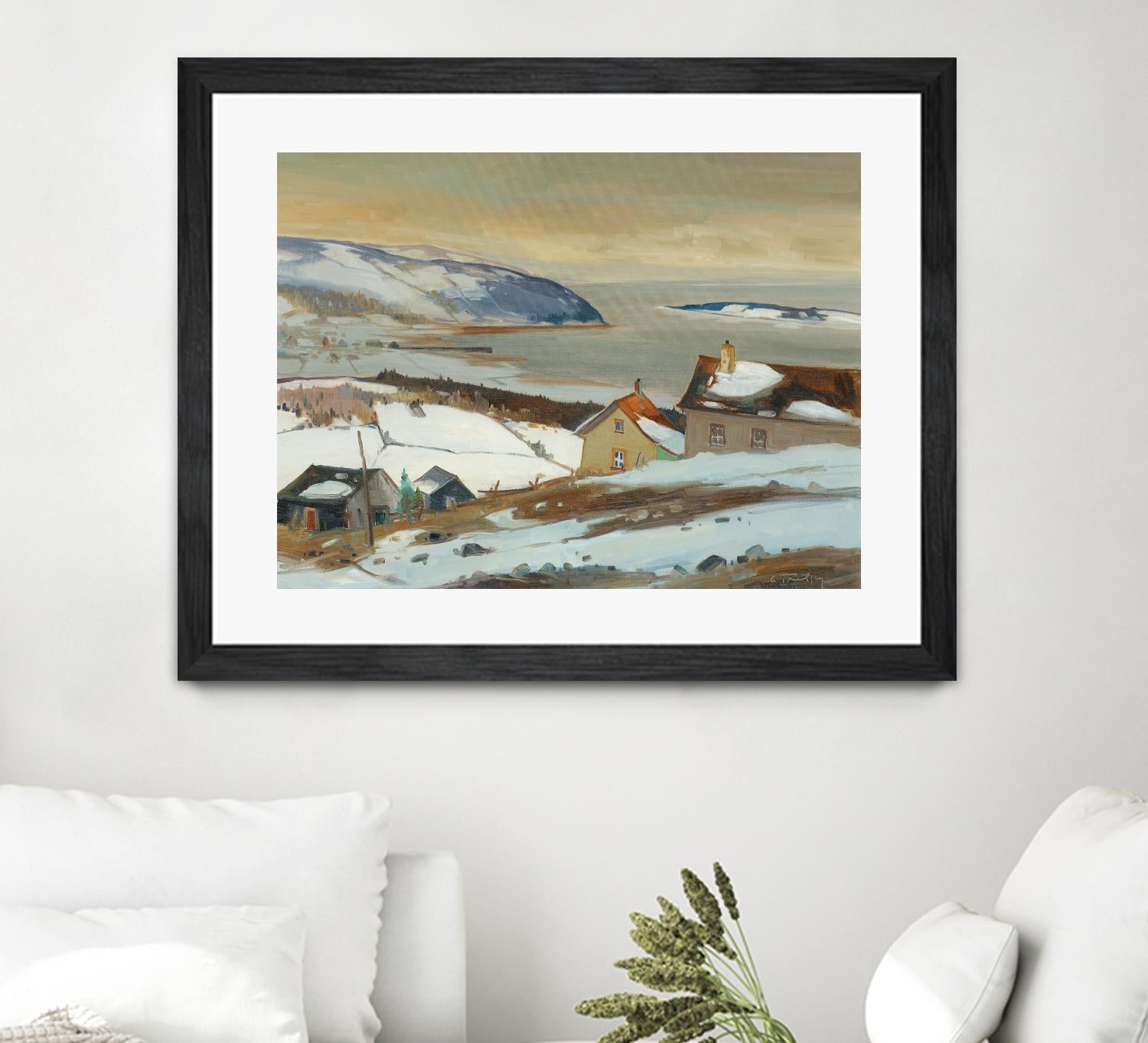 Baies St Paul II by Louis Tremblay on GIANT ART - beige landscape artistes du québec