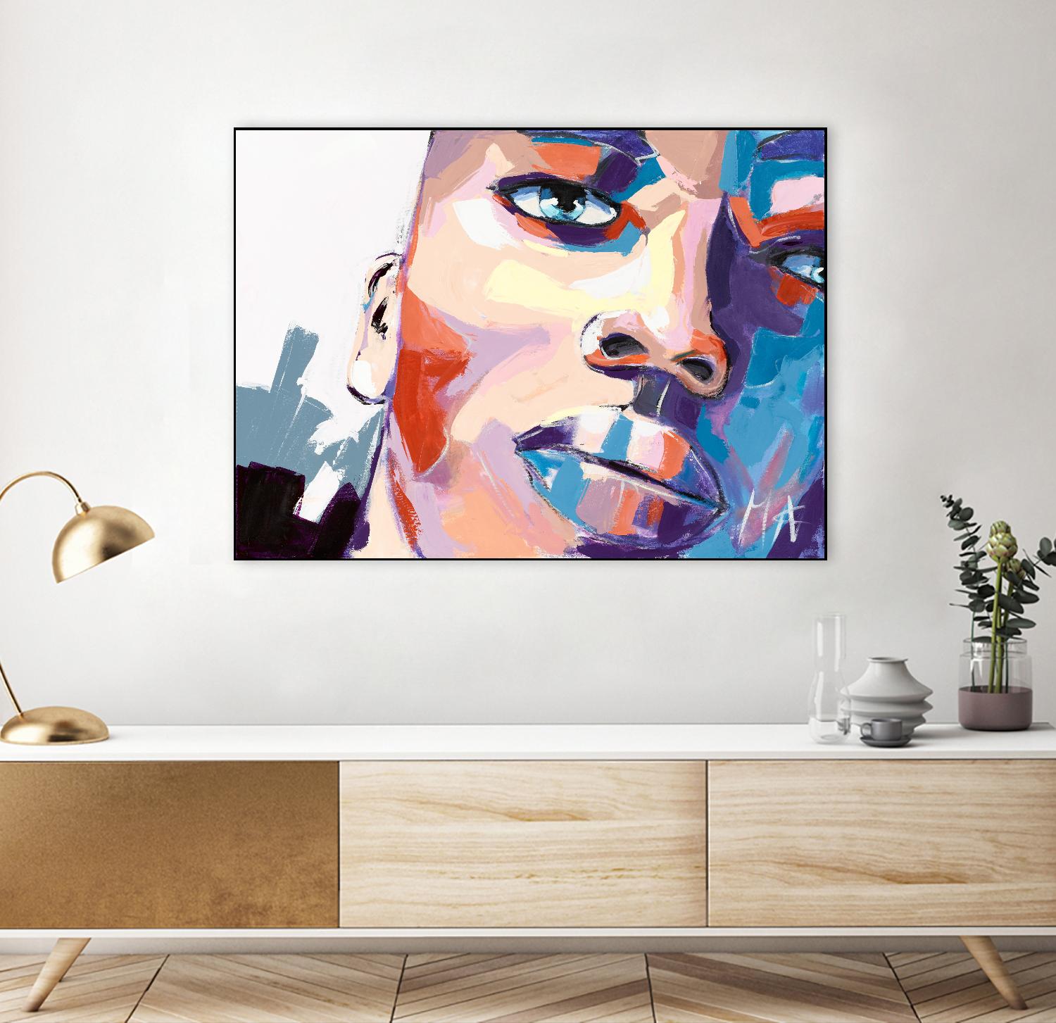 Confiant by Marc Archambault on GIANT ART - beige men and women