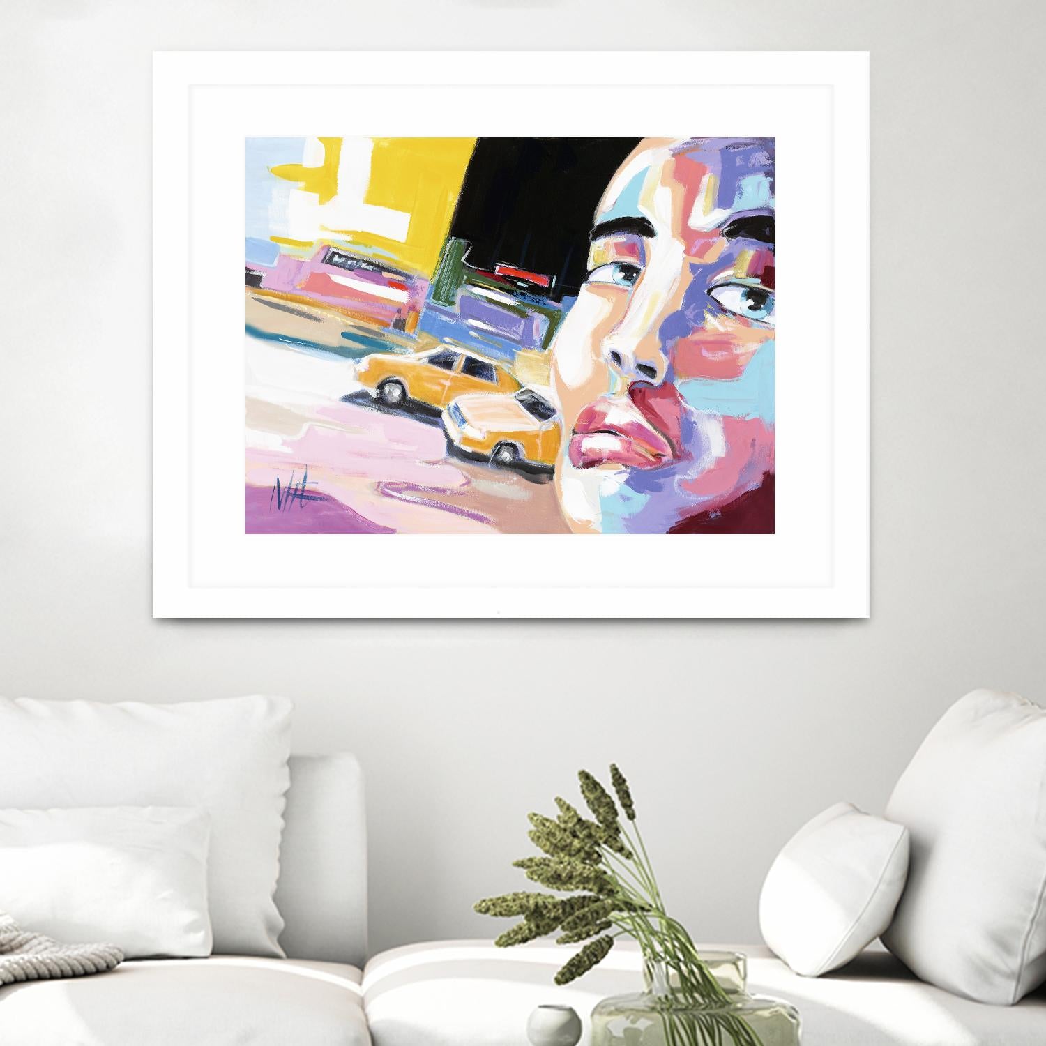 Go City I by Marc Archambault on GIANT ART - beige men and women