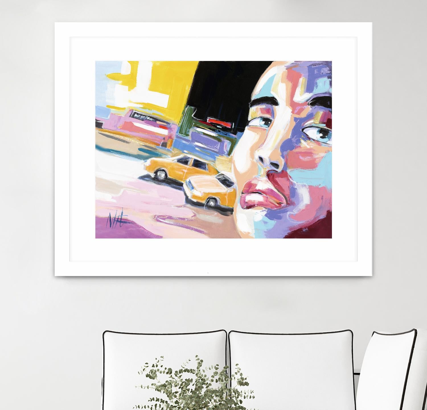 Go City I by Marc Archambault on GIANT ART - beige men and women