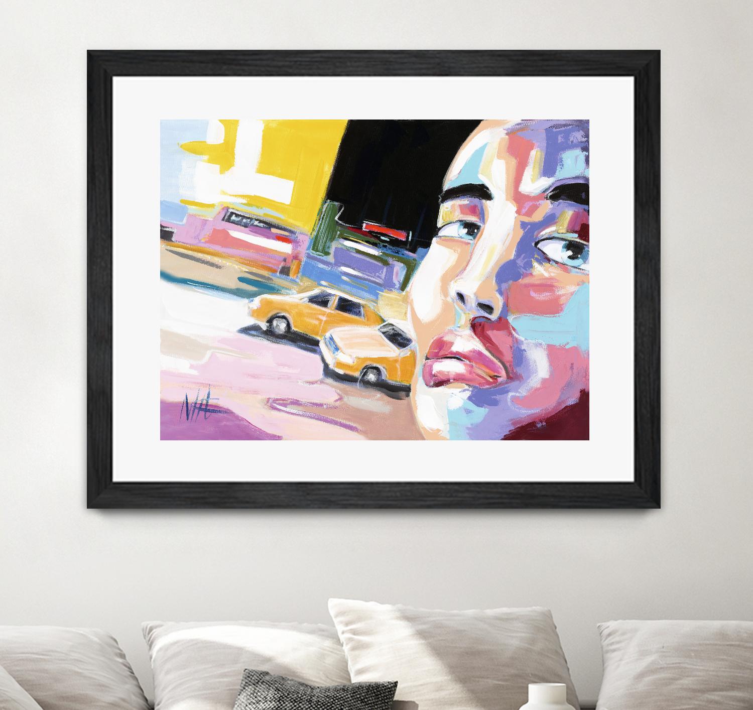 Go City I by Marc Archambault on GIANT ART - beige men and women