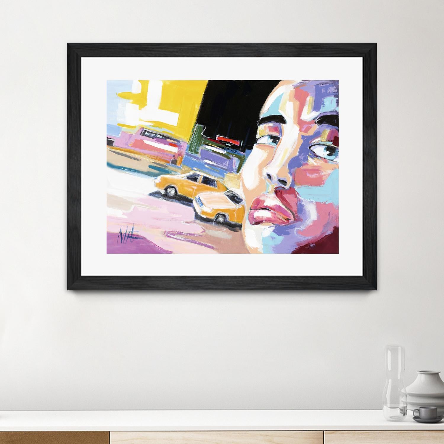 Go City I by Marc Archambault on GIANT ART - beige men and women