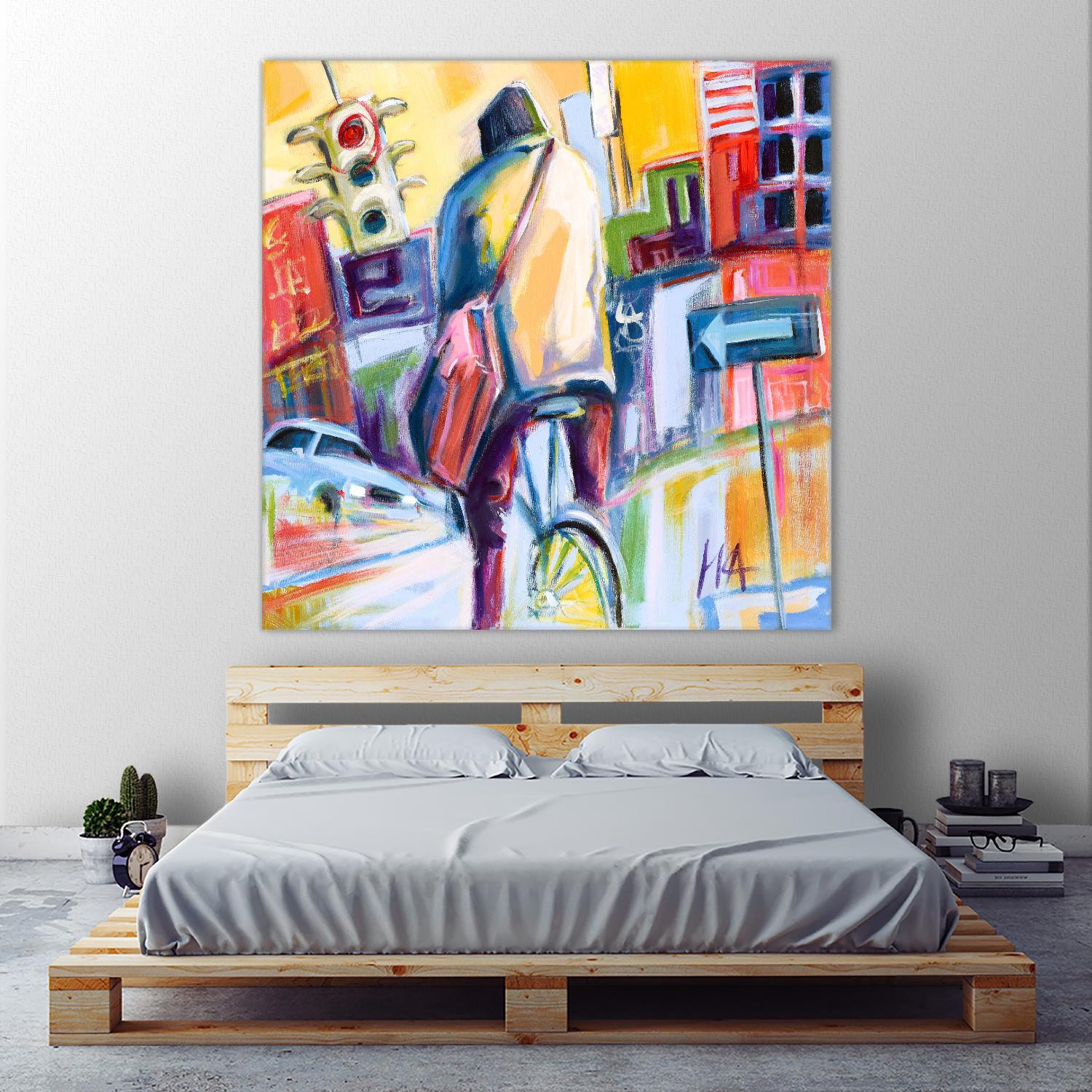 Velo City by Marc Archambault on GIANT ART - pink city scene