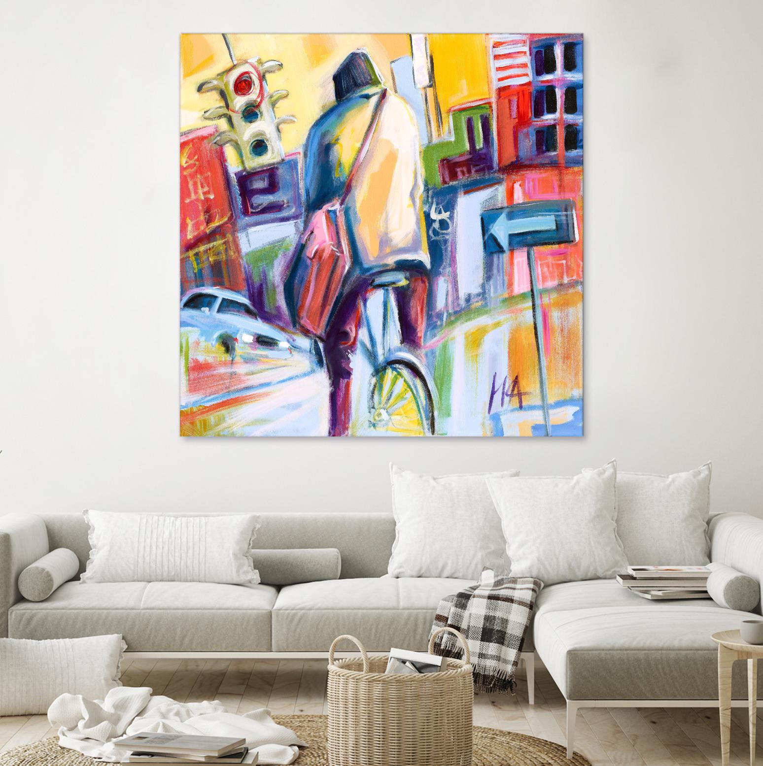 Velo City by Marc Archambault on GIANT ART - pink city scene