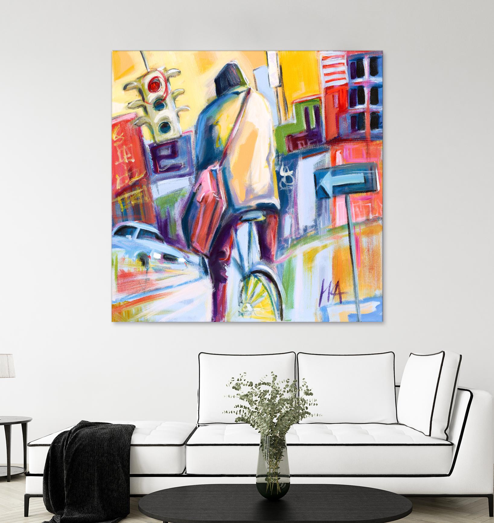 Velo City by Marc Archambault on GIANT ART - pink city scene