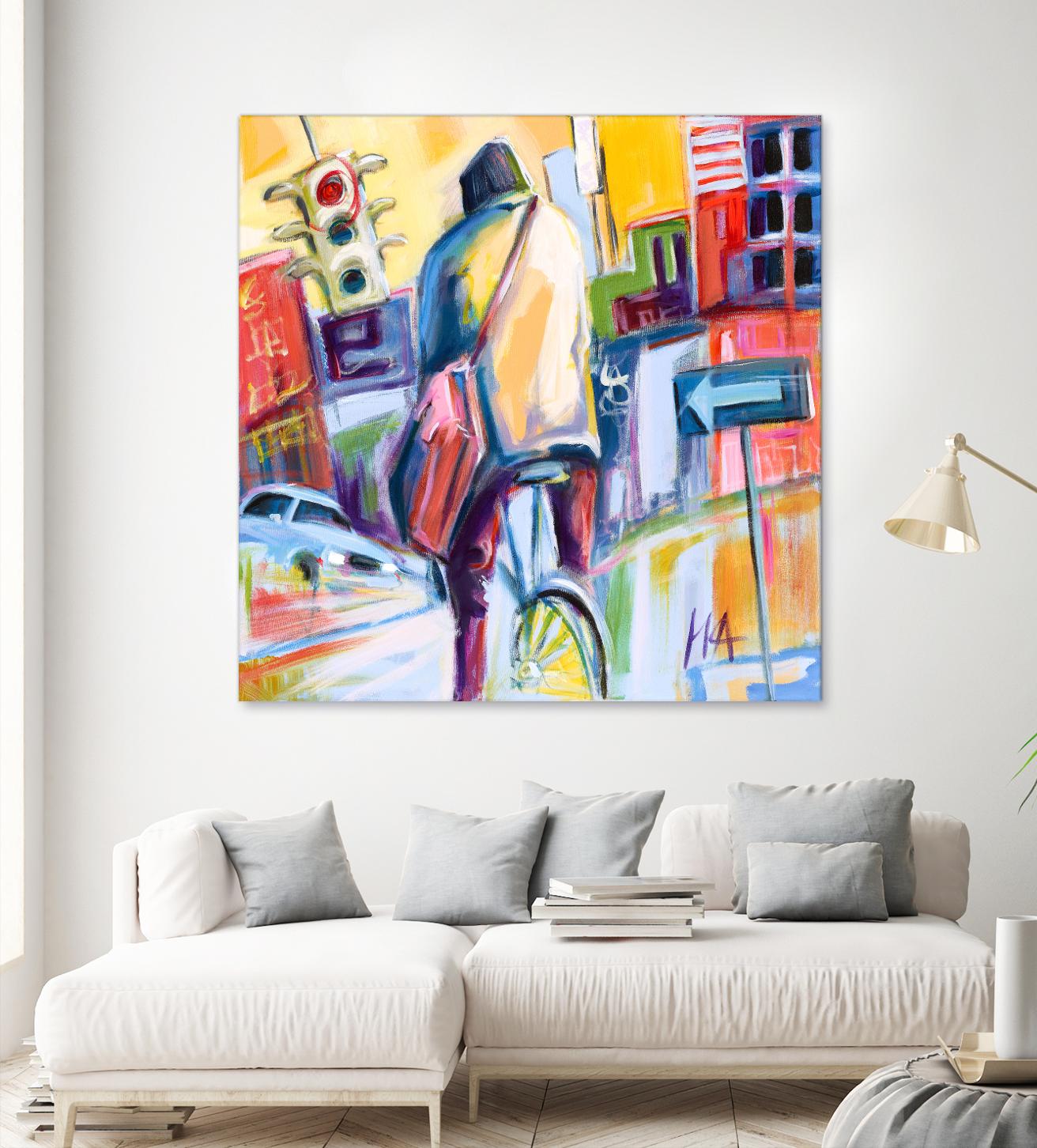 Velo City by Marc Archambault on GIANT ART - pink city scene