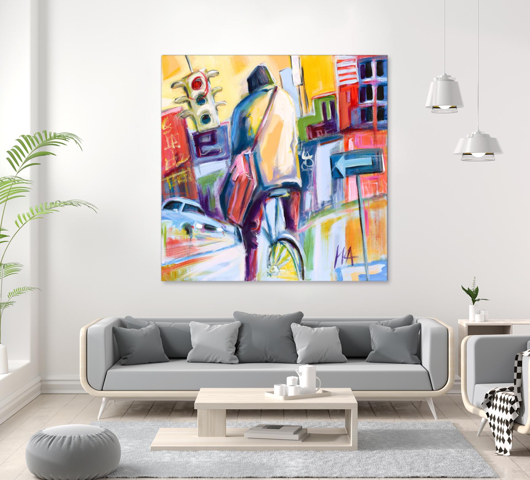 Velo City by Marc Archambault on GIANT ART - pink city scene