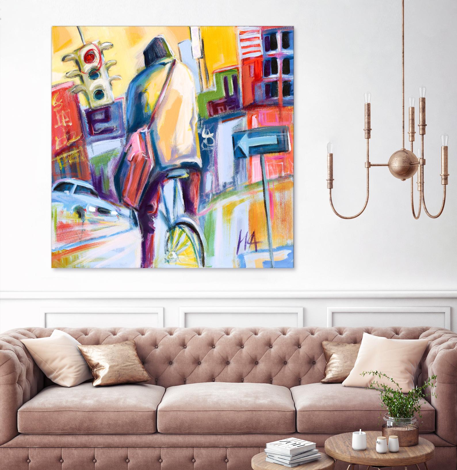 Velo City by Marc Archambault on GIANT ART - pink city scene