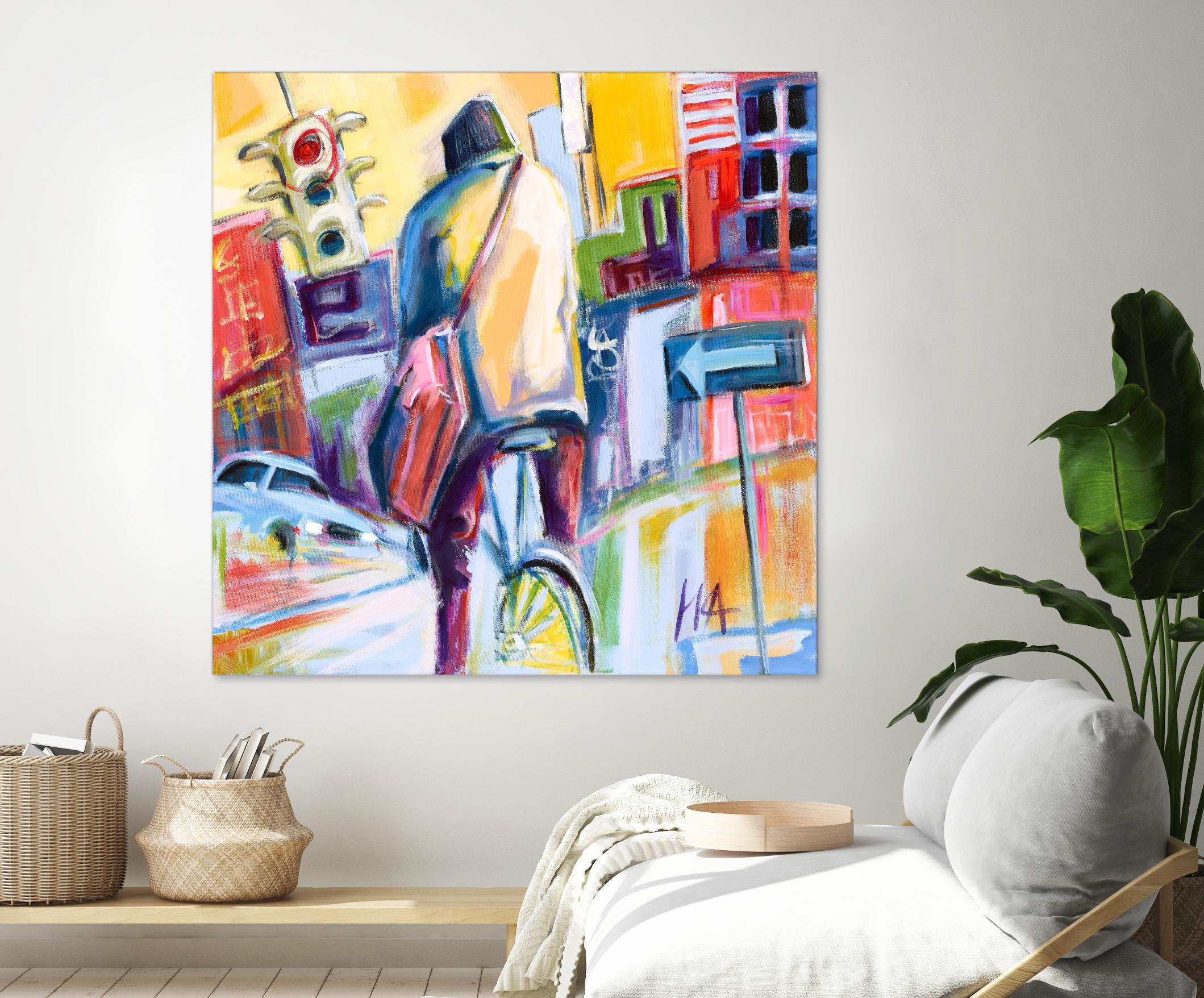 Velo City by Marc Archambault on GIANT ART - pink city scene