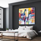 Velo City by Marc Archambault on GIANT ART - pink city scene