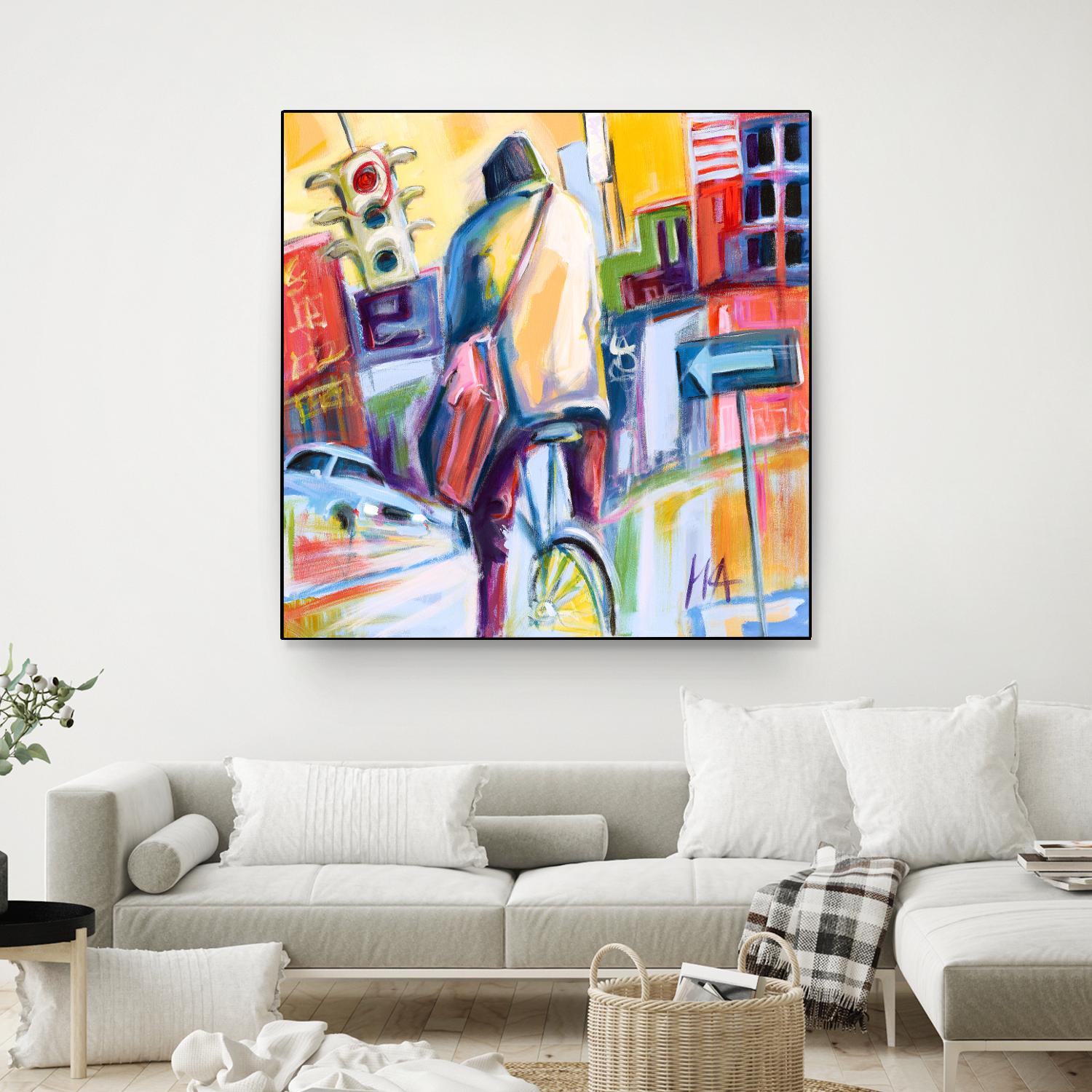 Velo City by Marc Archambault on GIANT ART - pink city scene