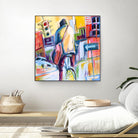 Velo City by Marc Archambault on GIANT ART - pink city scene