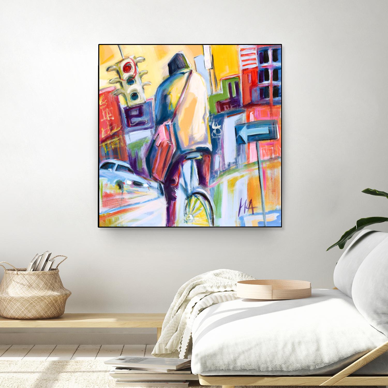 Velo City by Marc Archambault on GIANT ART - pink city scene