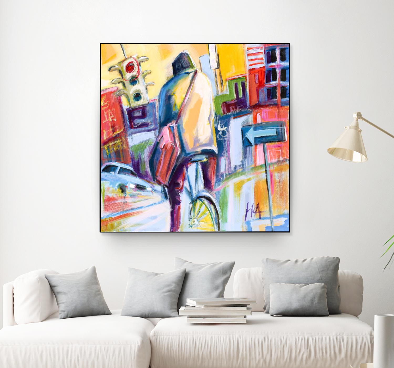 Velo City by Marc Archambault on GIANT ART - pink city scene