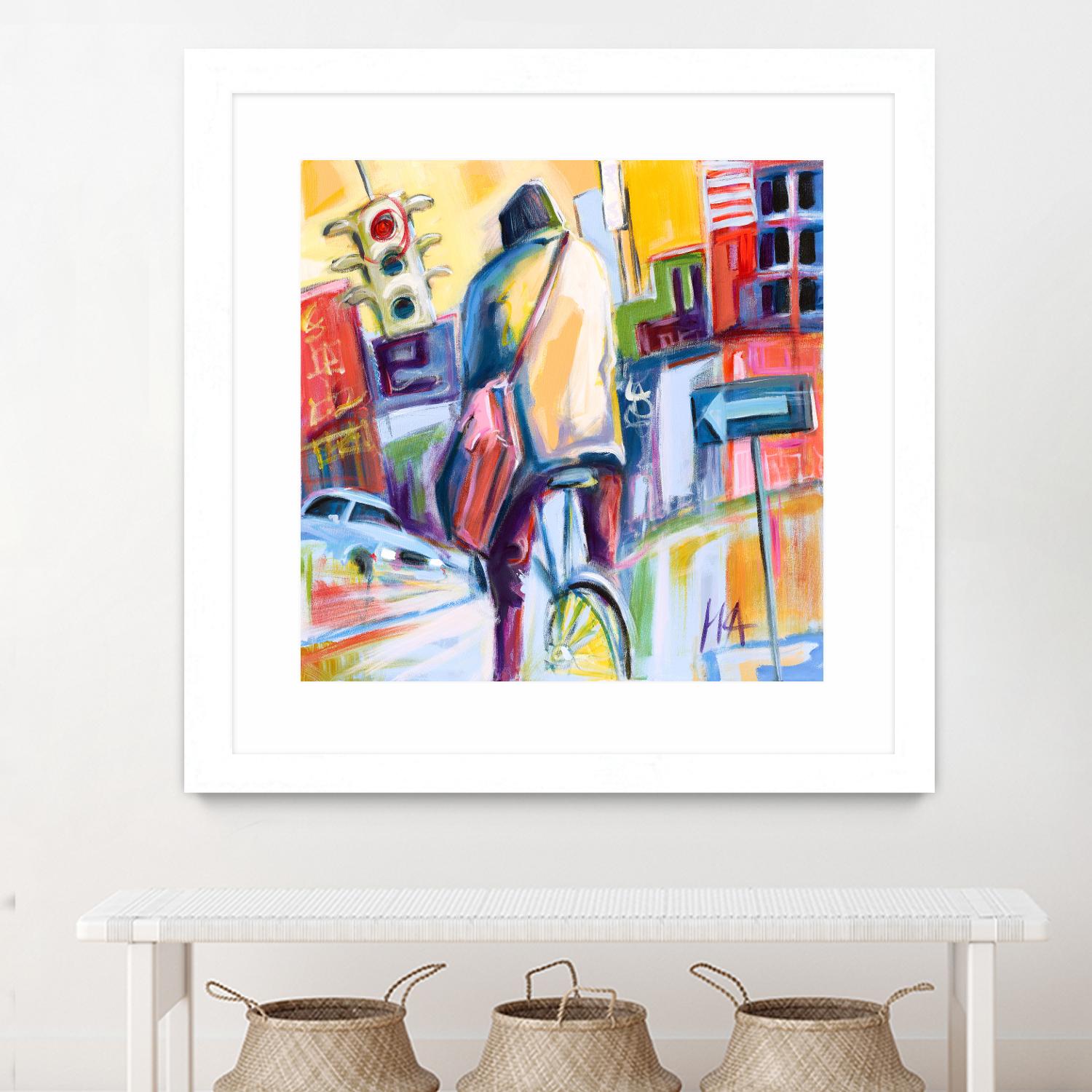 Velo City by Marc Archambault on GIANT ART - pink city scene