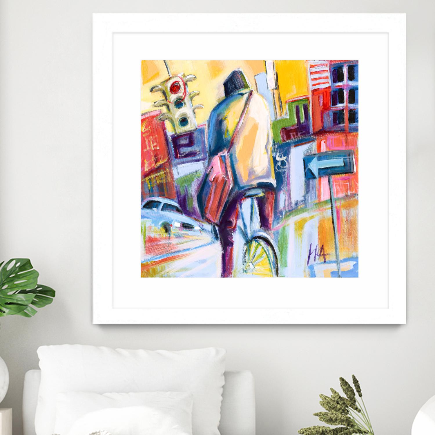 Velo City by Marc Archambault on GIANT ART - pink city scene