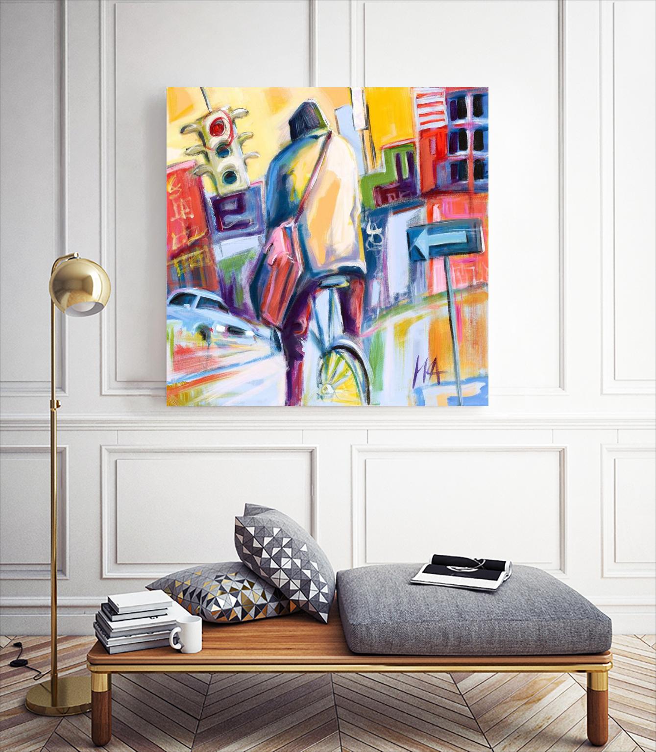 Velo City by Marc Archambault on GIANT ART - pink figurative bicycle