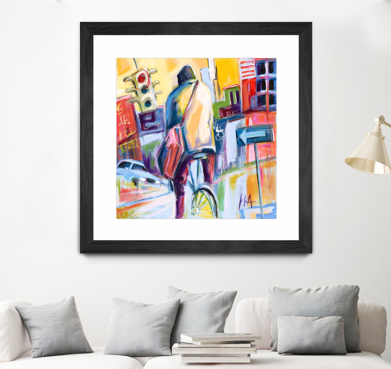 Velo City by Marc Archambault on GIANT ART - pink city scene