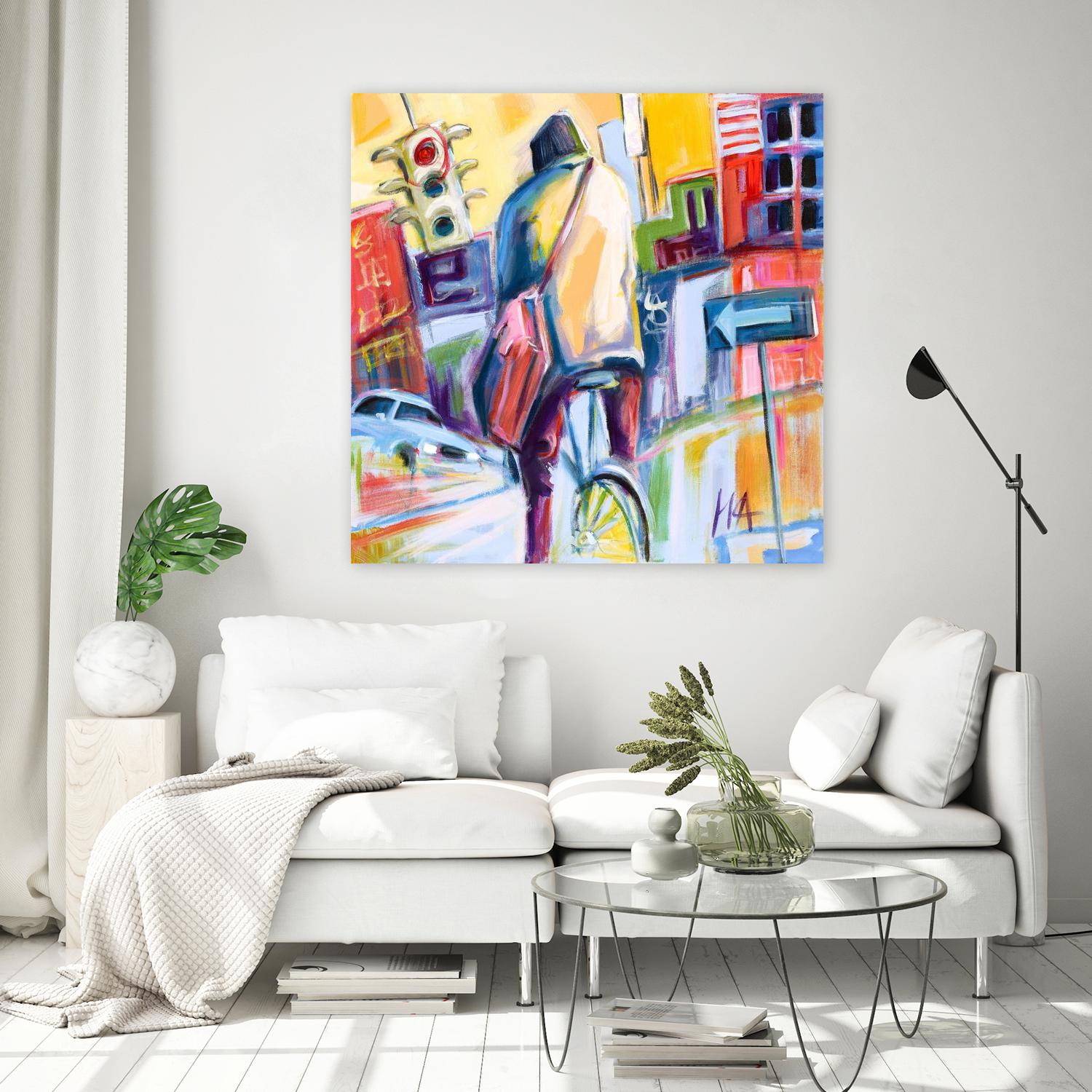 Velo City by Marc Archambault on GIANT ART - pink figurative bicycle