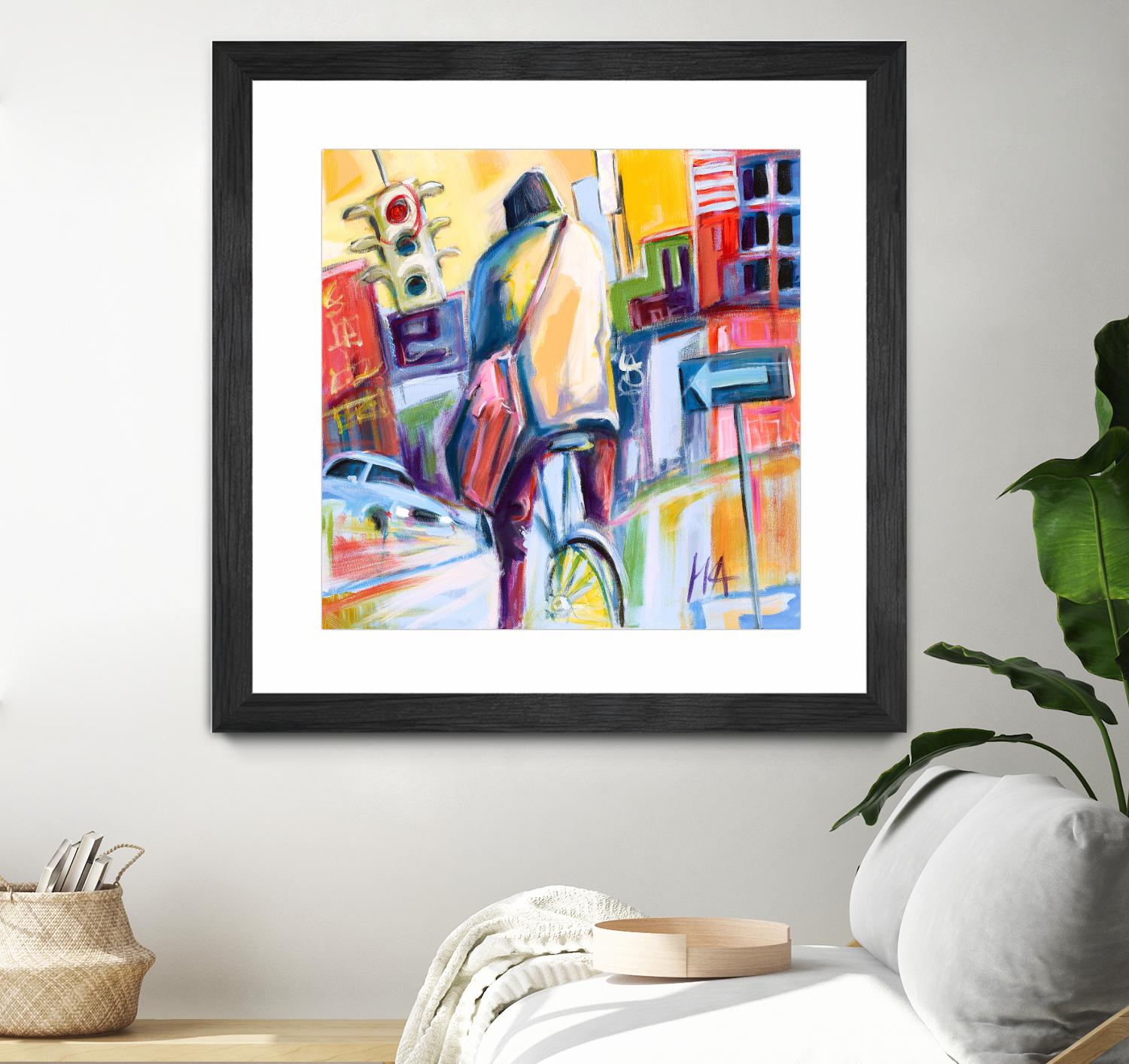 Velo City by Marc Archambault on GIANT ART - pink city scene