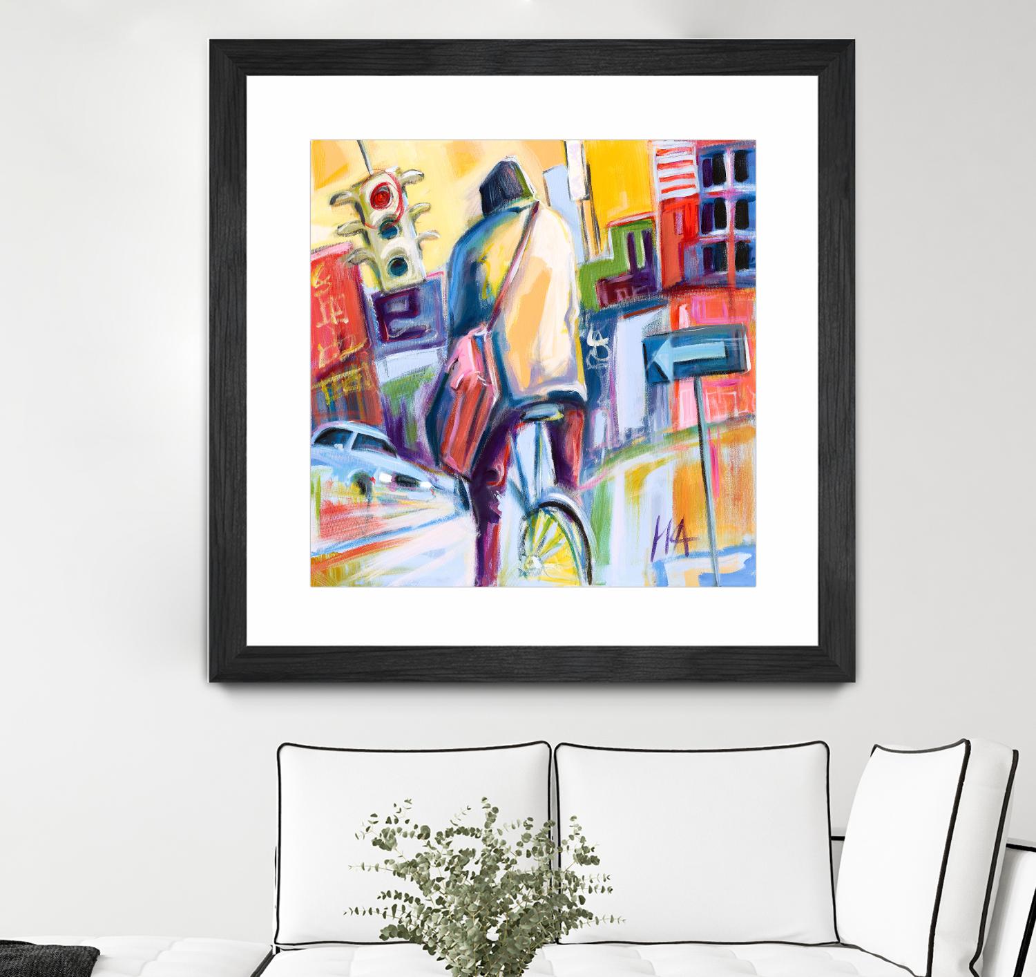 Velo City by Marc Archambault on GIANT ART - pink city scene