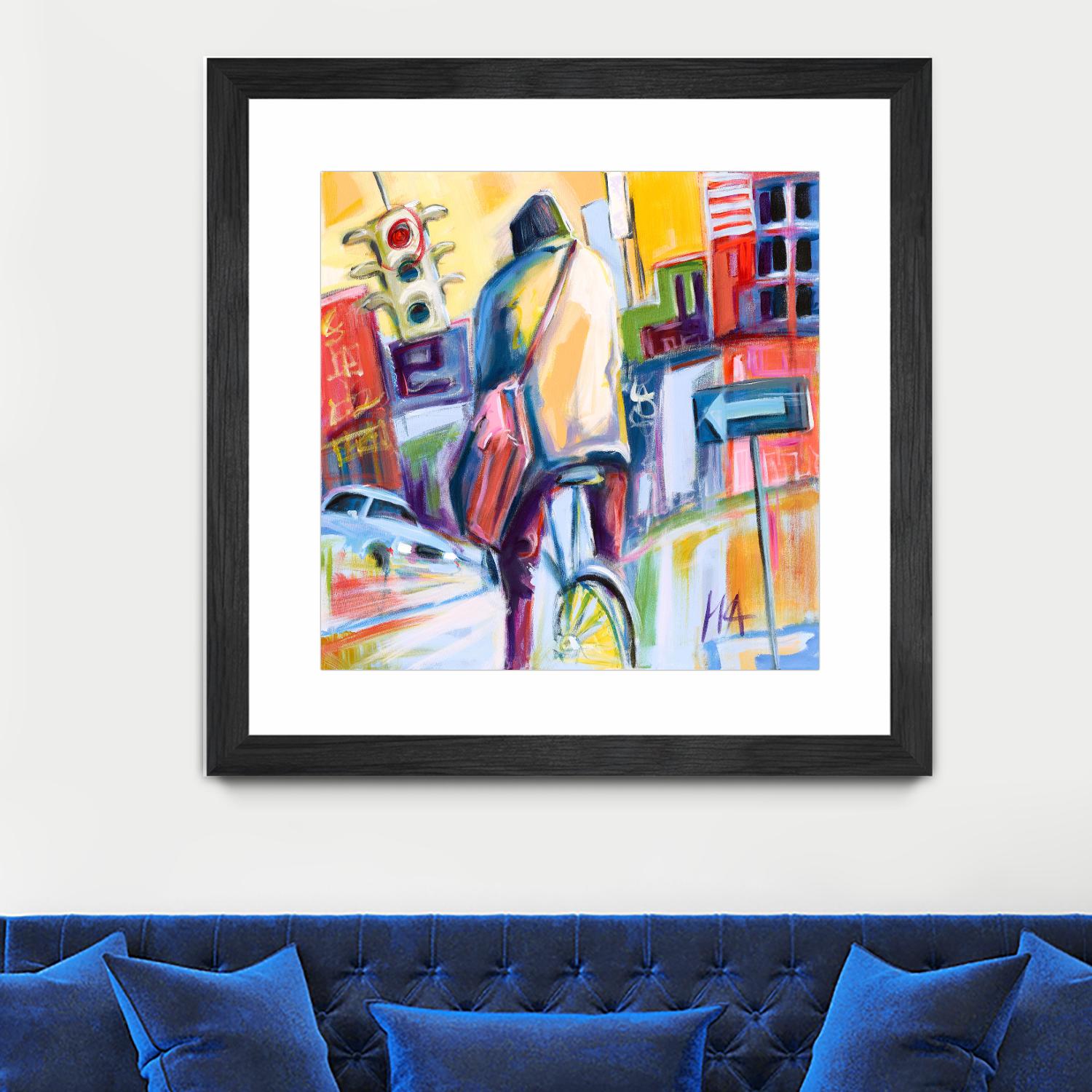 Velo City by Marc Archambault on GIANT ART - pink city scene