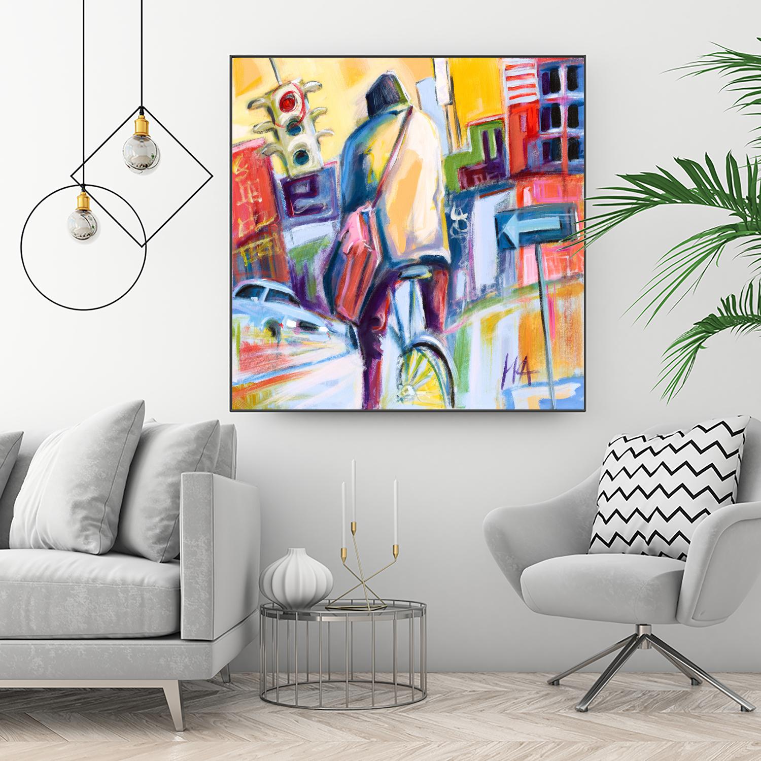 Velo City by Marc Archambault on GIANT ART - pink city scene