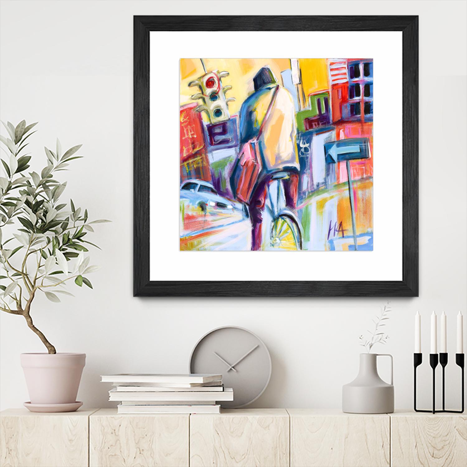 Velo City by Marc Archambault on GIANT ART - pink city scene