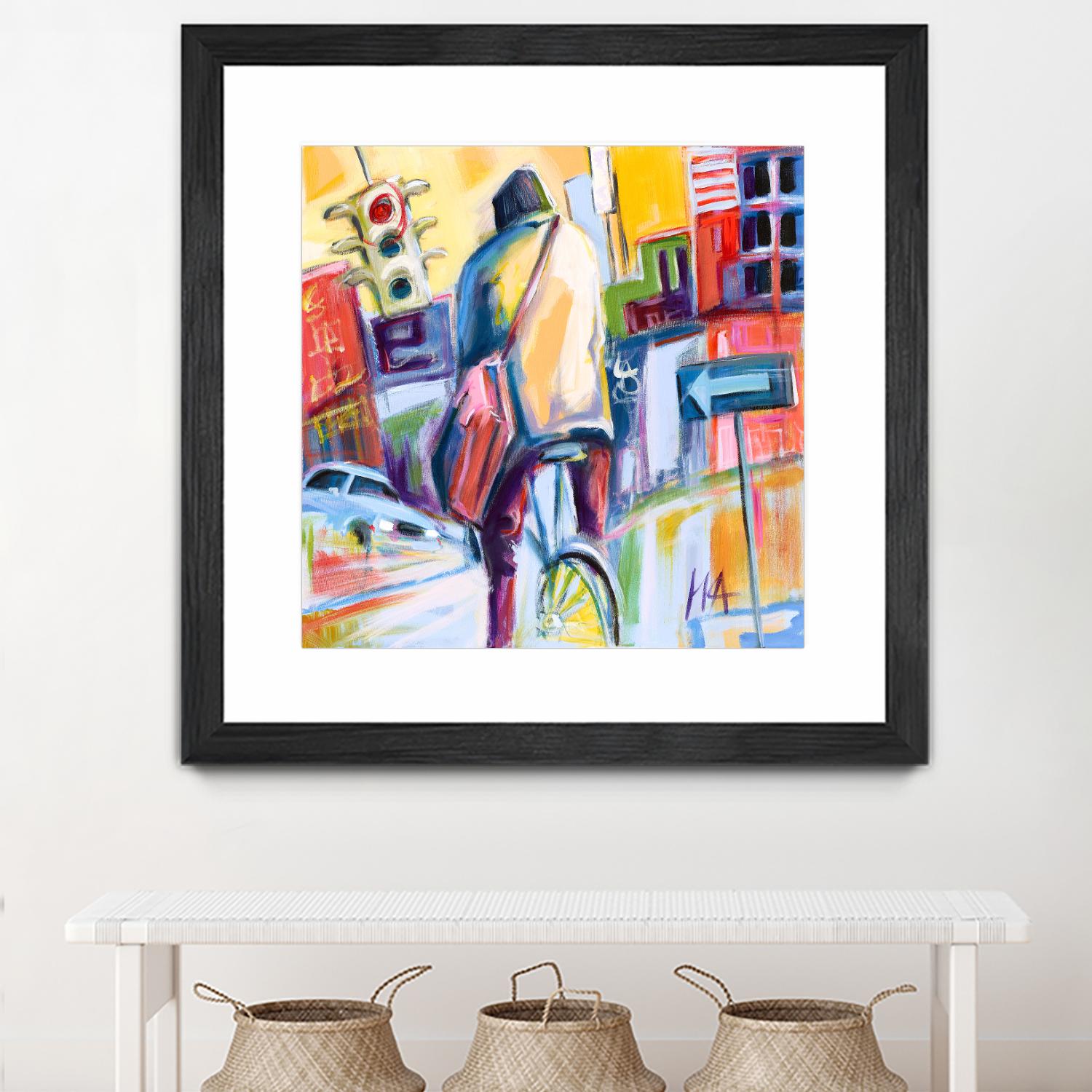 Velo City by Marc Archambault on GIANT ART - pink city scene