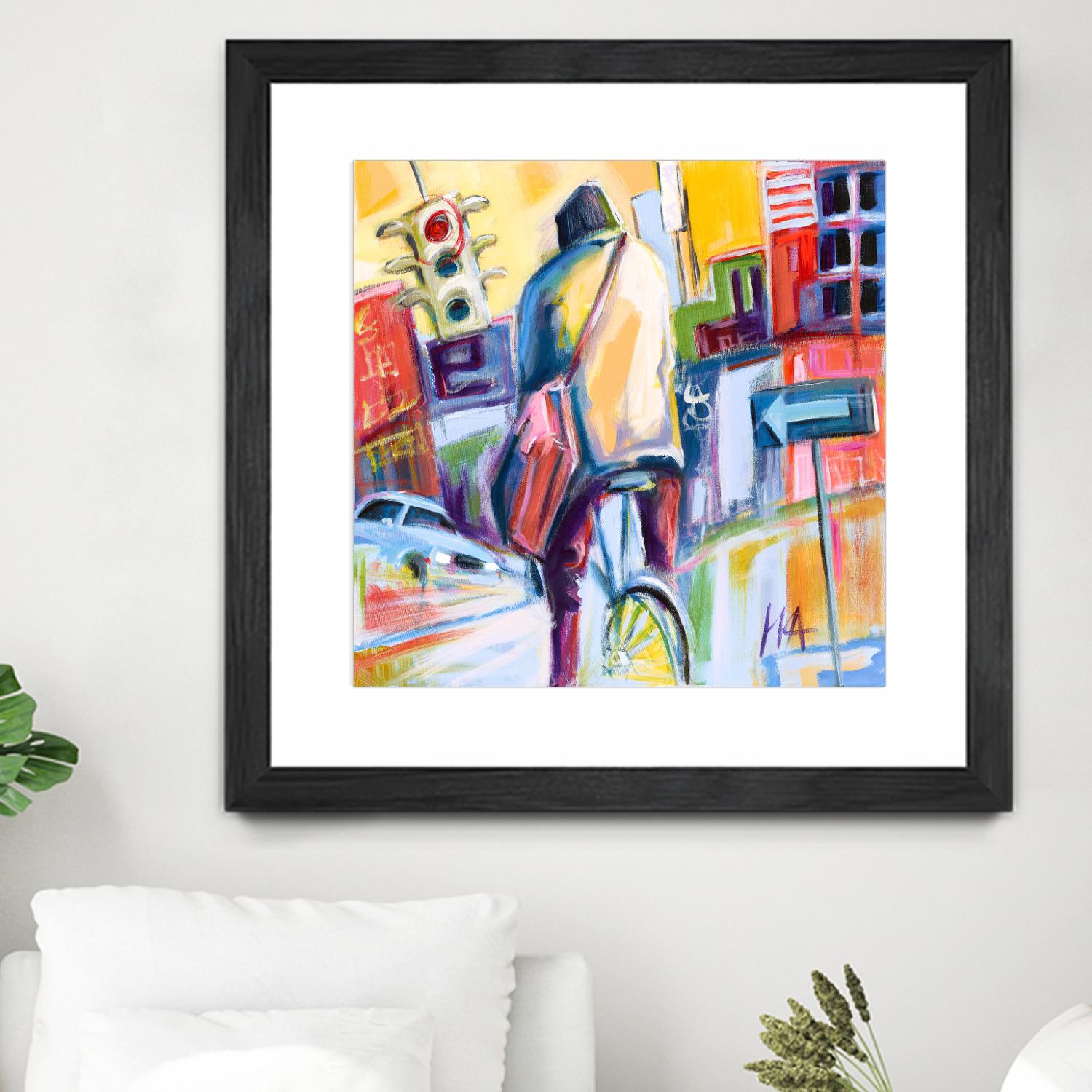 Velo City by Marc Archambault on GIANT ART - pink city scene