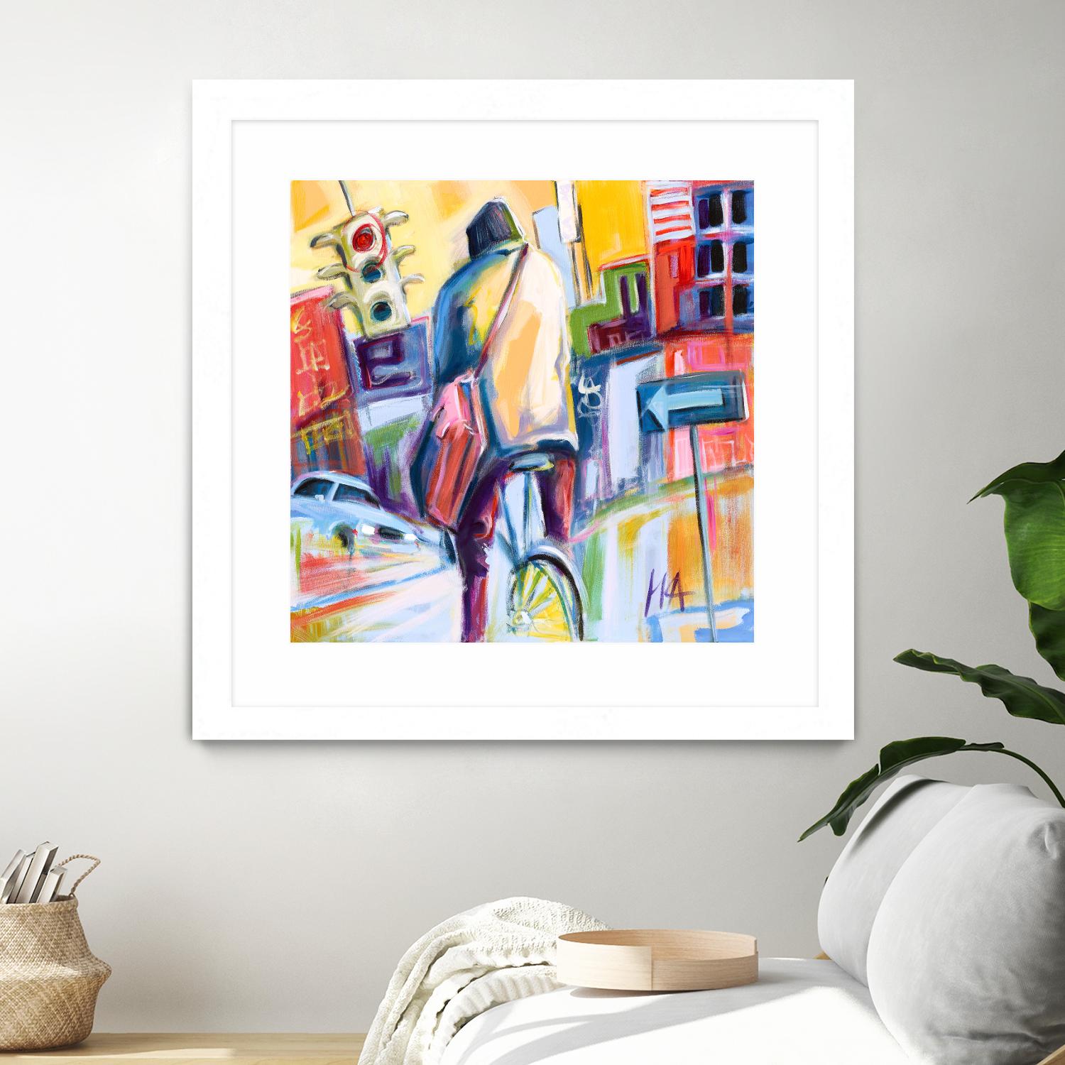 Velo City by Marc Archambault on GIANT ART - pink city scene