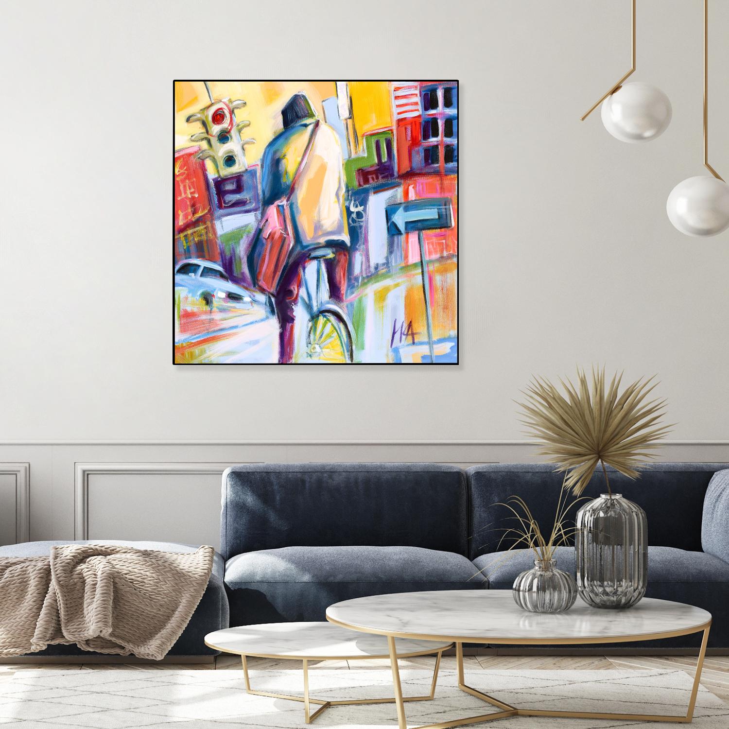 Velo City by Marc Archambault on GIANT ART - pink city scene