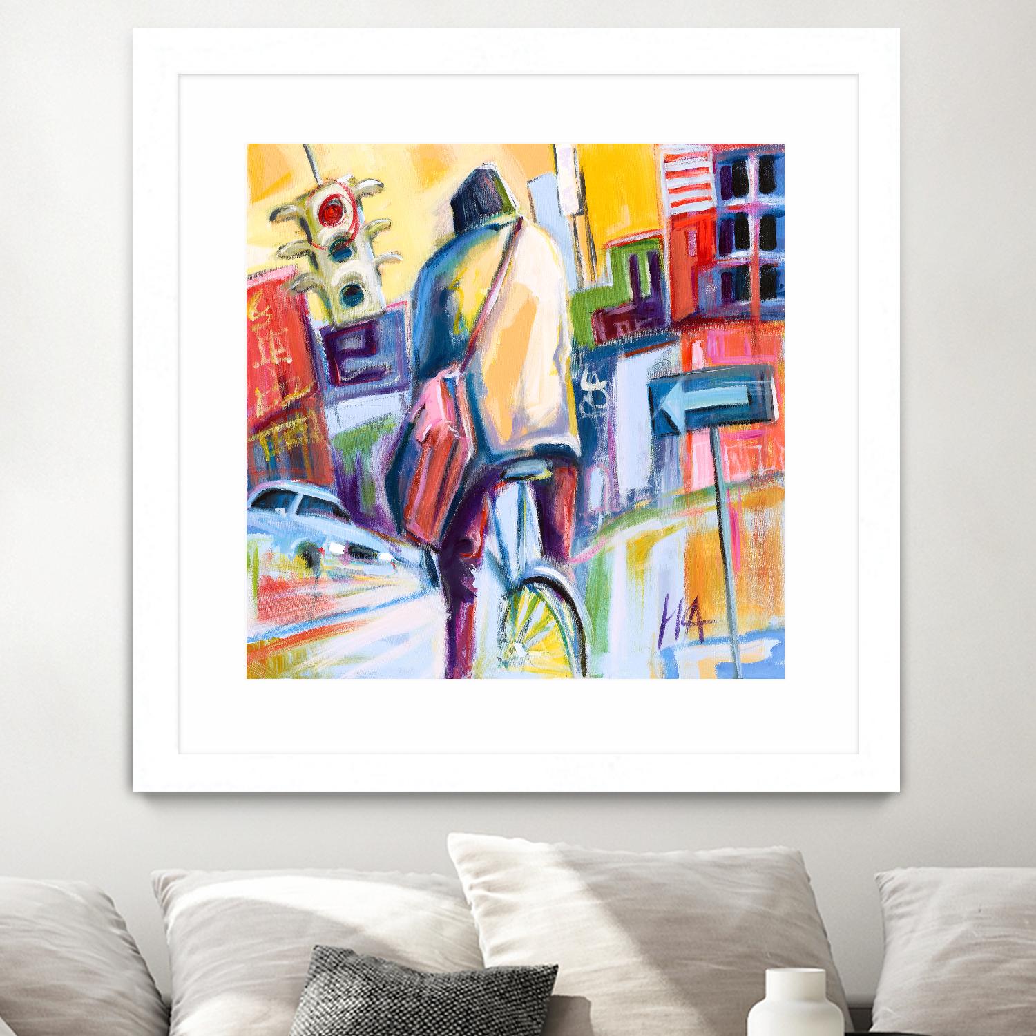 Velo City by Marc Archambault on GIANT ART - pink city scene