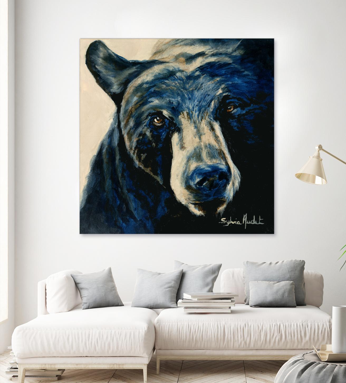 Ours brun by Sylvia Audet on GIANT ART - white animals
