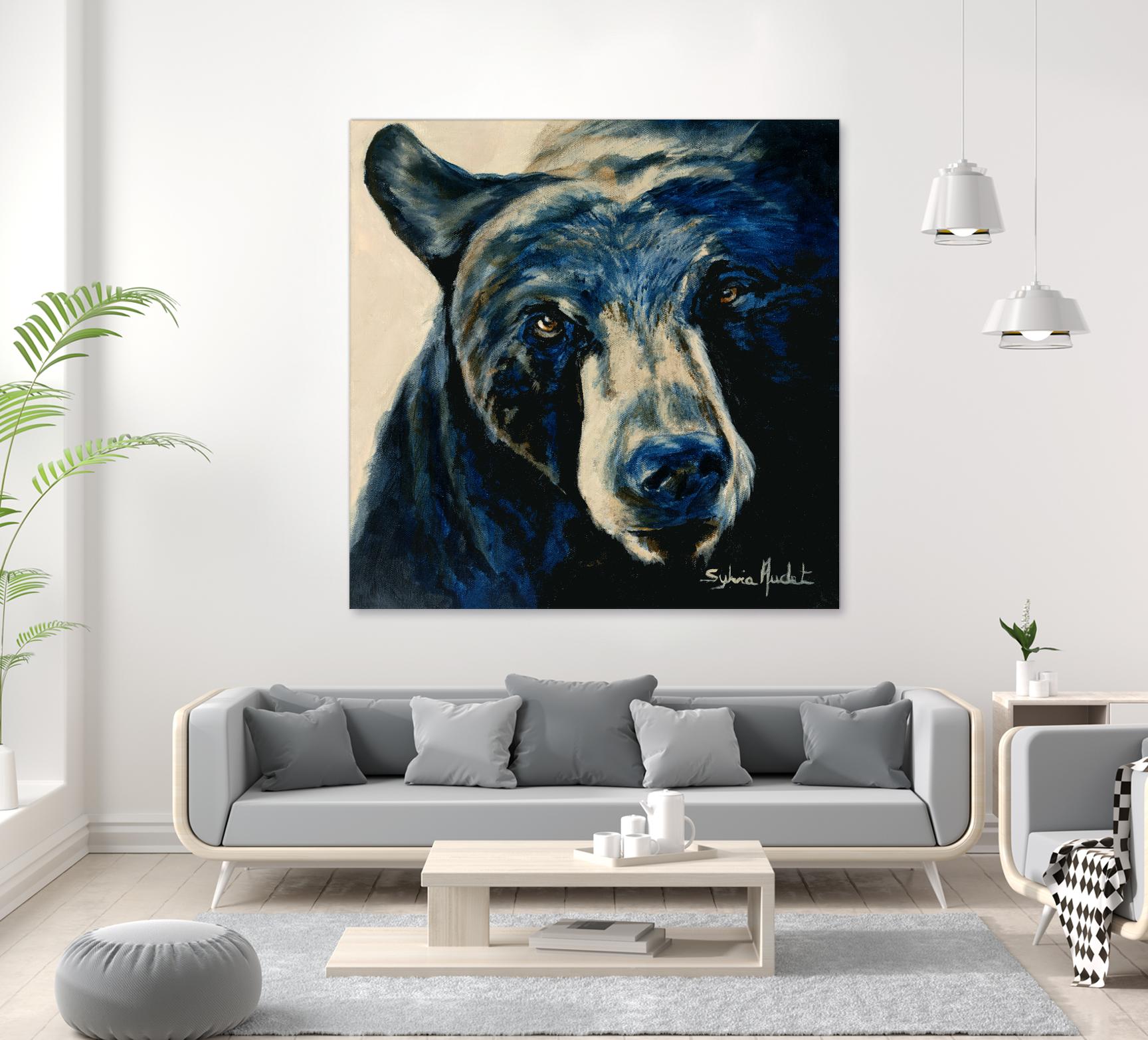 Ours brun by Sylvia Audet on GIANT ART - white animals