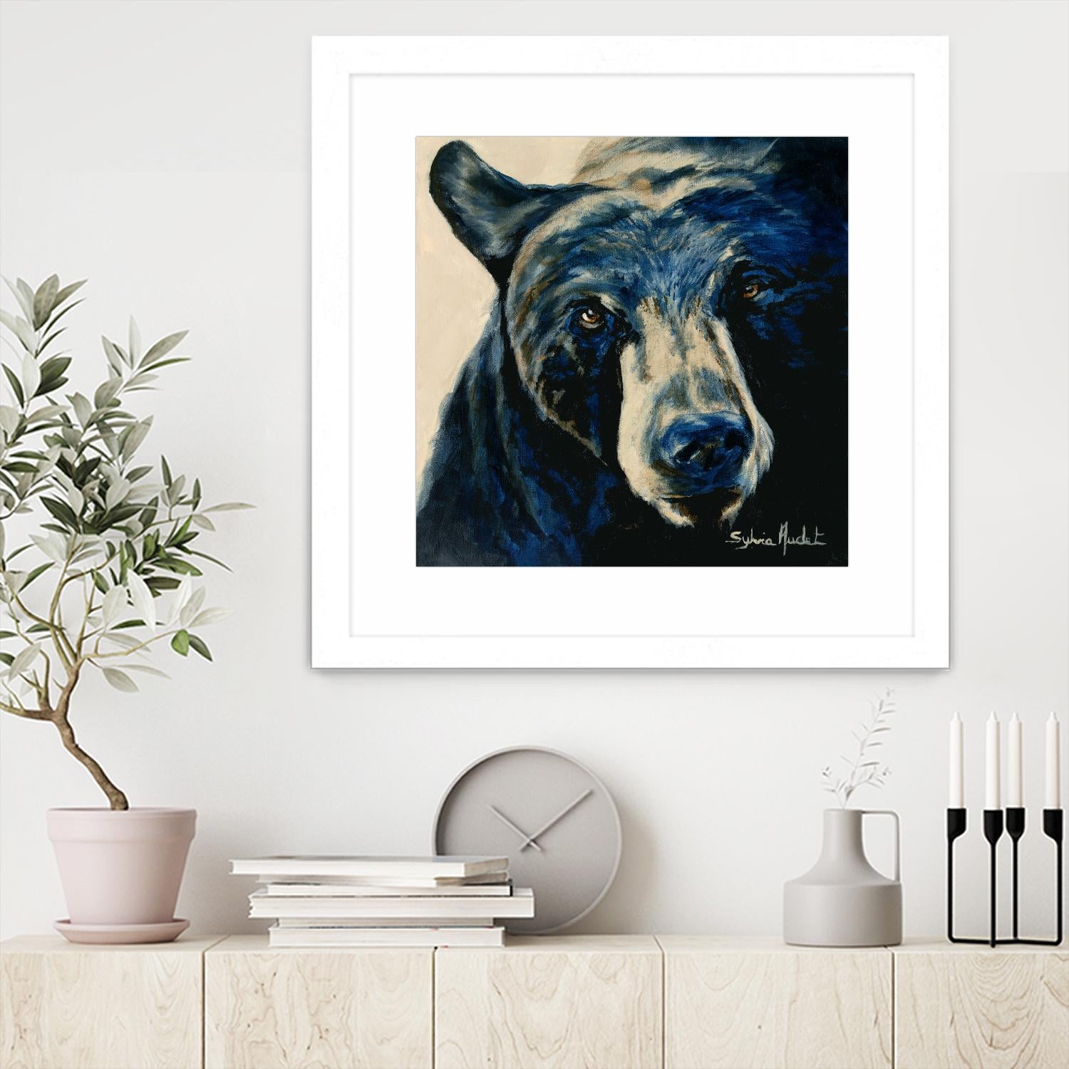 Ours brun by Sylvia Audet on GIANT ART - white animals