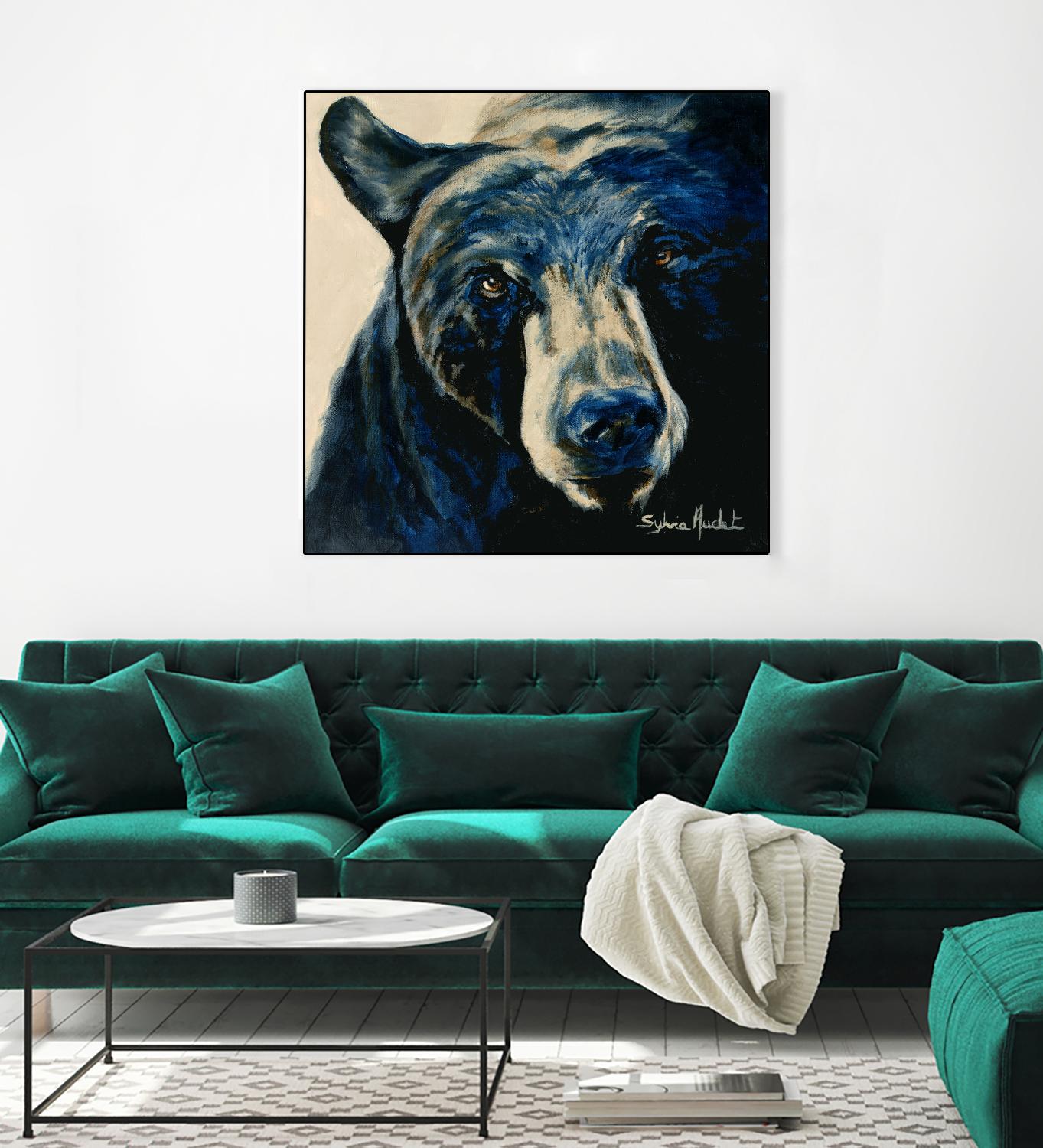 Ours brun by Sylvia Audet on GIANT ART - white animals