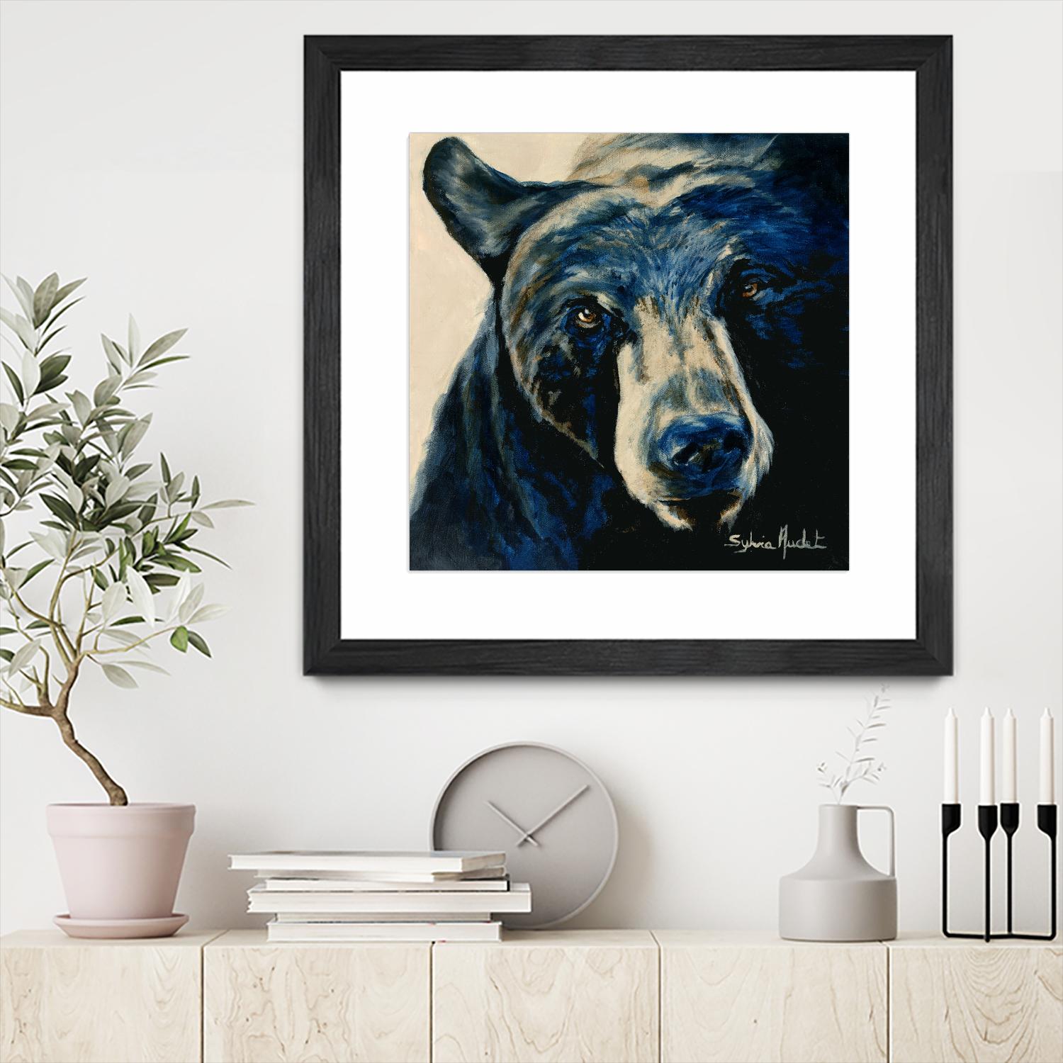 Ours brun by Sylvia Audet on GIANT ART - white animals