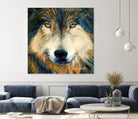 Regard inquiet du loup by Sylvia Audet on GIANT ART - white animals