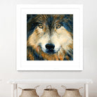 Regard inquiet du loup by Sylvia Audet on GIANT ART - white animals