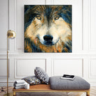 Regard inquiet du loup by Sylvia Audet on GIANT ART - white animals