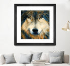 Regard inquiet du loup by Sylvia Audet on GIANT ART - white animals