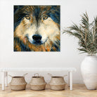 Regard inquiet du loup by Sylvia Audet on GIANT ART - white animals canadien