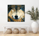 Regard inquiet du loup by Sylvia Audet on GIANT ART - white animals